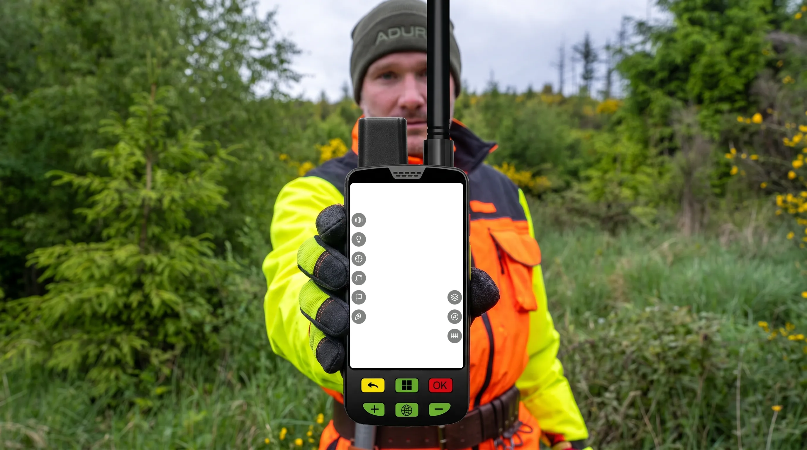 ADURO LOCIT Handgerät mit Live-Ortung auf der Revierkarte